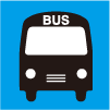 Free shuttle bus stop inside the venue