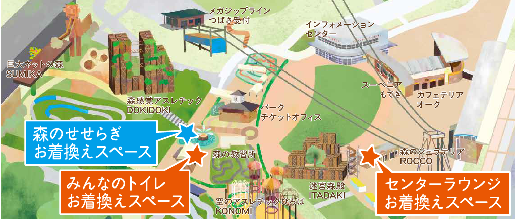 お着換えスペースはこちら