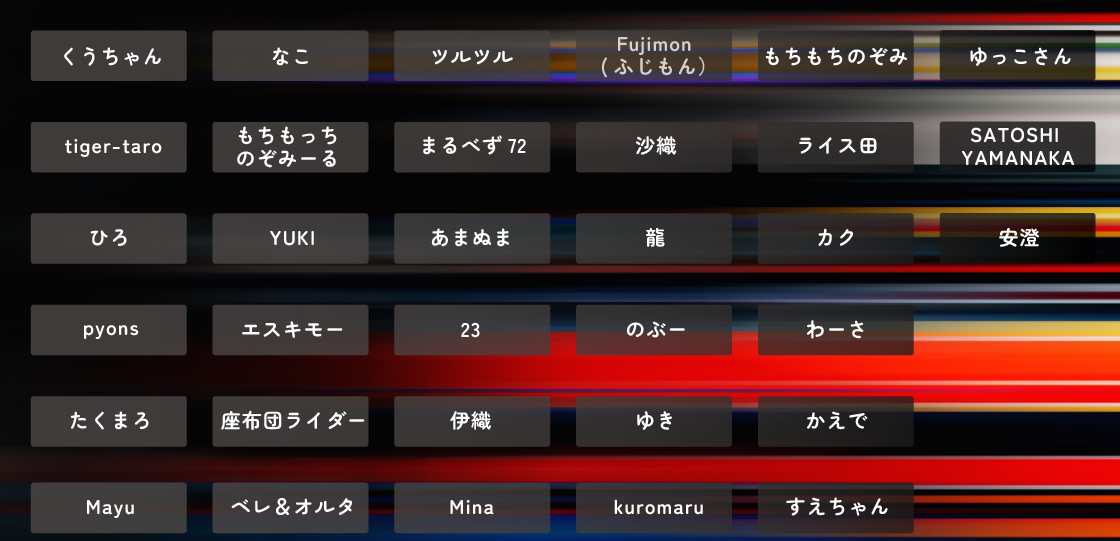 応援広告クラウドファンディング企画 支援者リスト