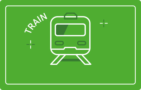 乘坐電車前來的客人