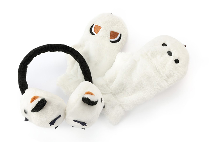 冬季保暖用品 耳罩 可愛又暖和的3WAY手套